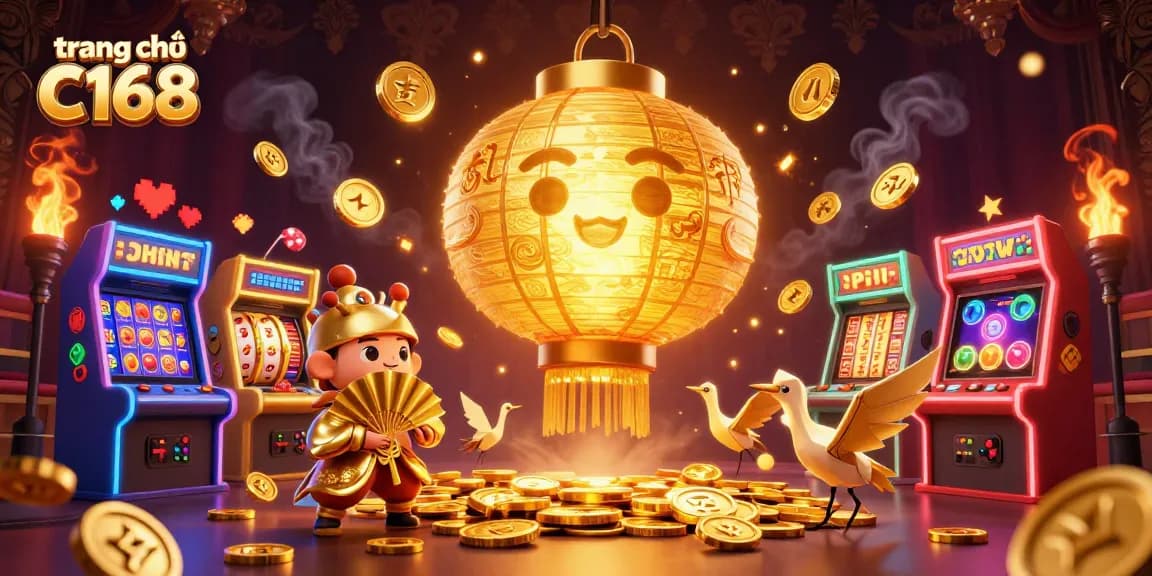 Experience thrilling gameplay at the trang chủ C168 with vibrant slot machine action and golden lantern spirits.