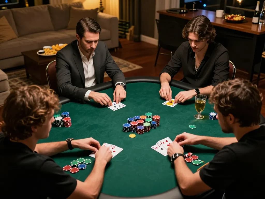 VT88 players enjoy an engaging poker game showcasing strategic moments and camaraderie.