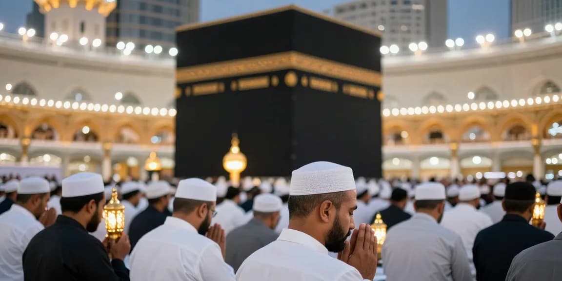 Umroh Itikaf experience during Ramadan at Masjidil Haram, showcasing spiritual tourism and vibrant atmosphere.