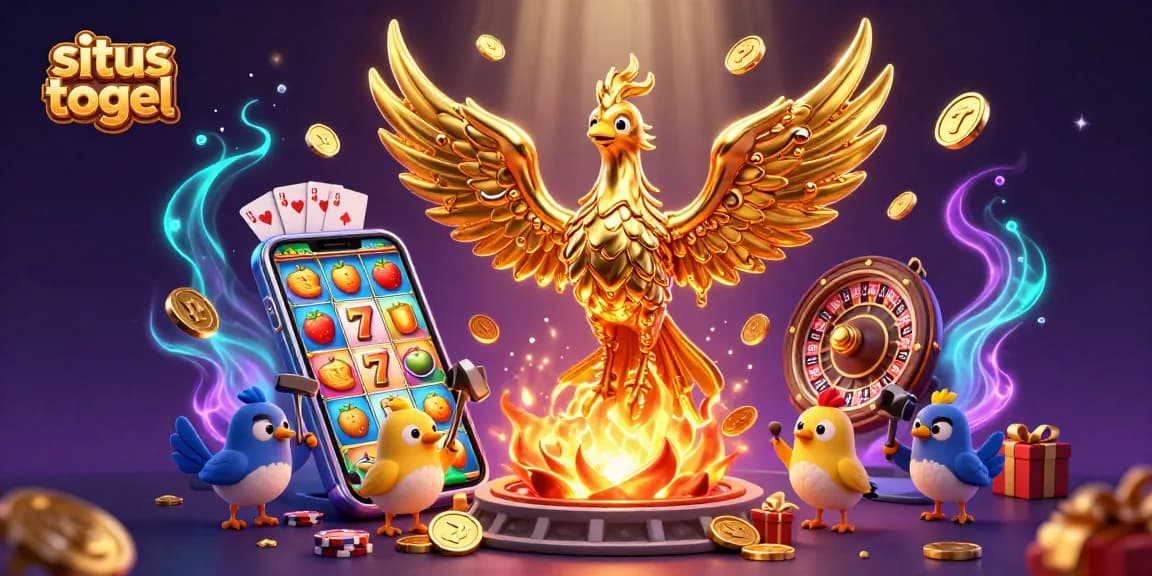 Experience the thrill of situs togel with our vibrant 3D casino art featuring golden symbols.