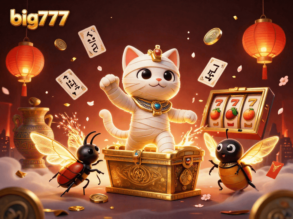 Engage with big777 in a vibrant casino scene featuring unique characters and dynamic gaming elements.