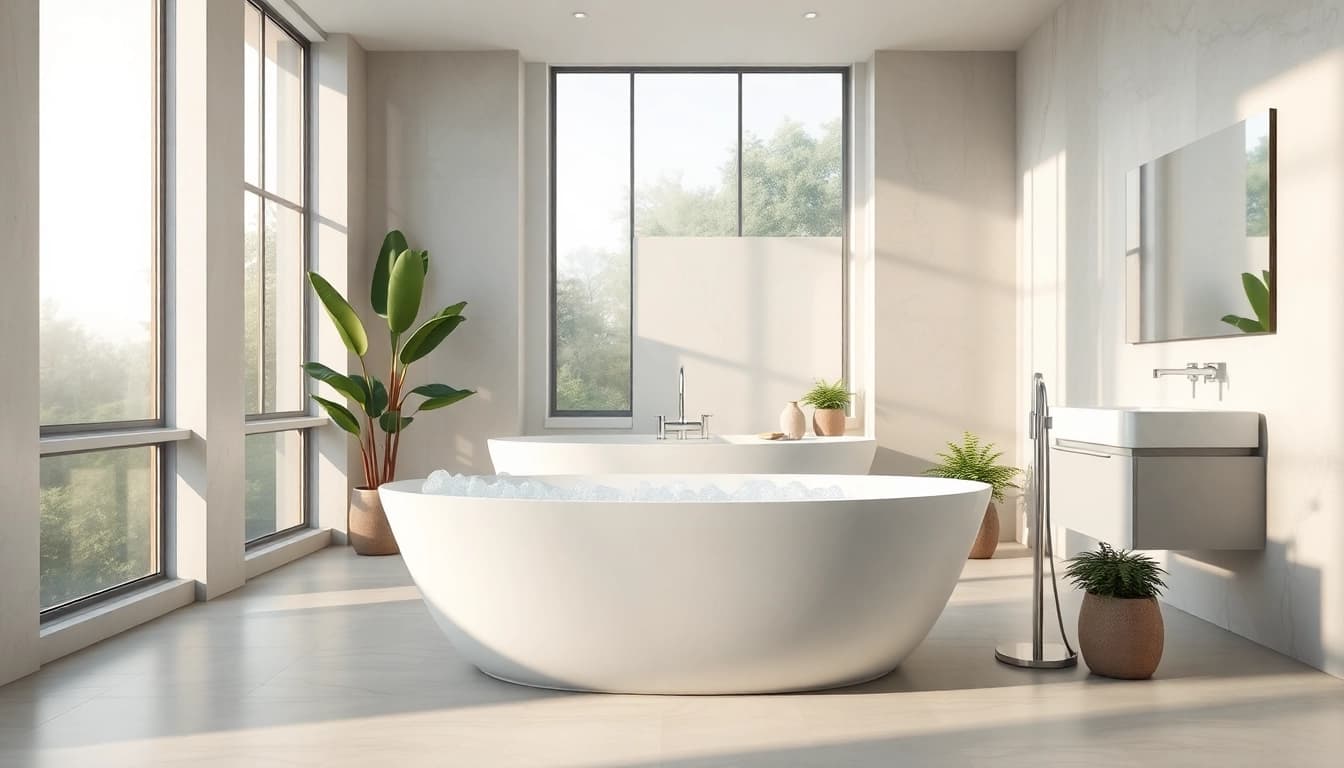 Transform your space with a stunning bathroom renovation Manchester featuring modern design elements.