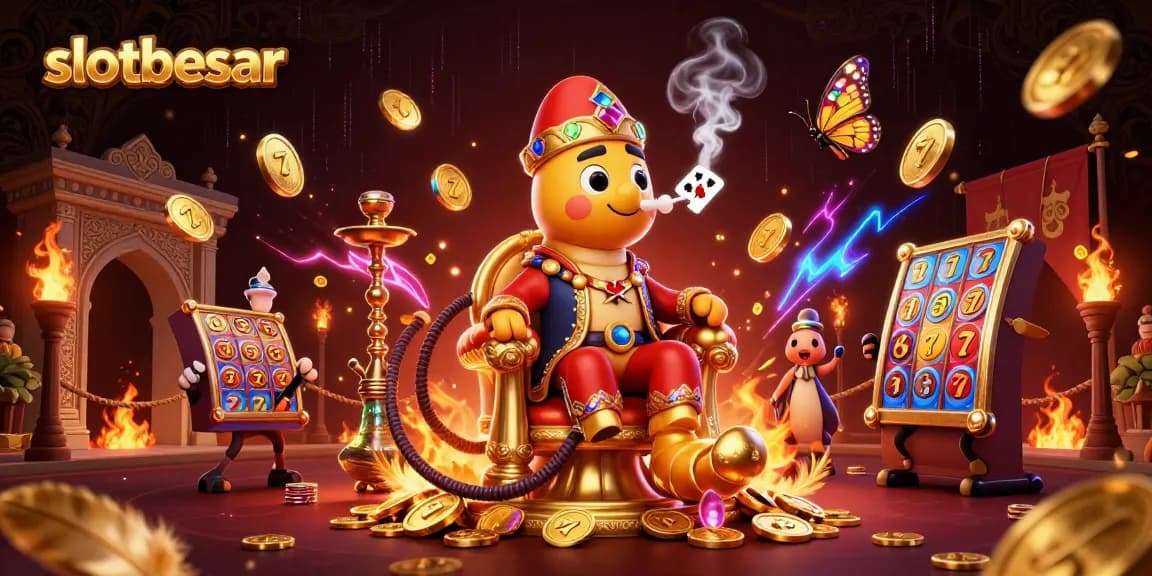 Engage with slotbesar's thrilling casino adventures featuring vibrant 3D elements and lucky symbols.