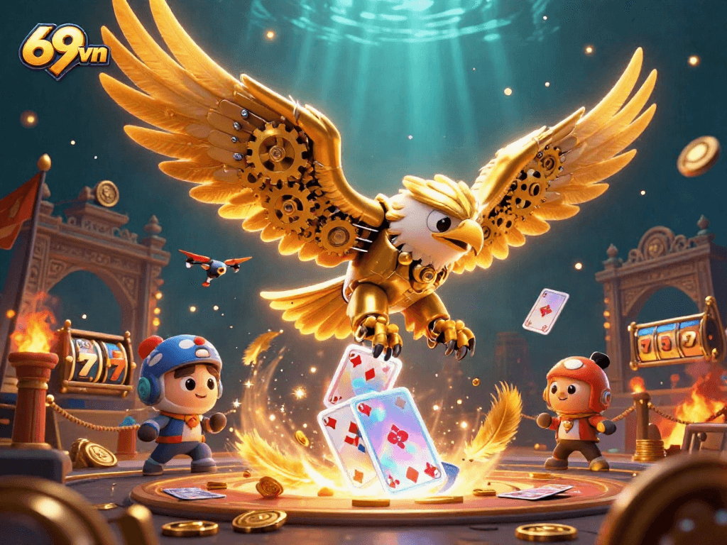 Experience thrilling wins with 69vn slot games featuring cybernetic eagle and dynamic graphics.
