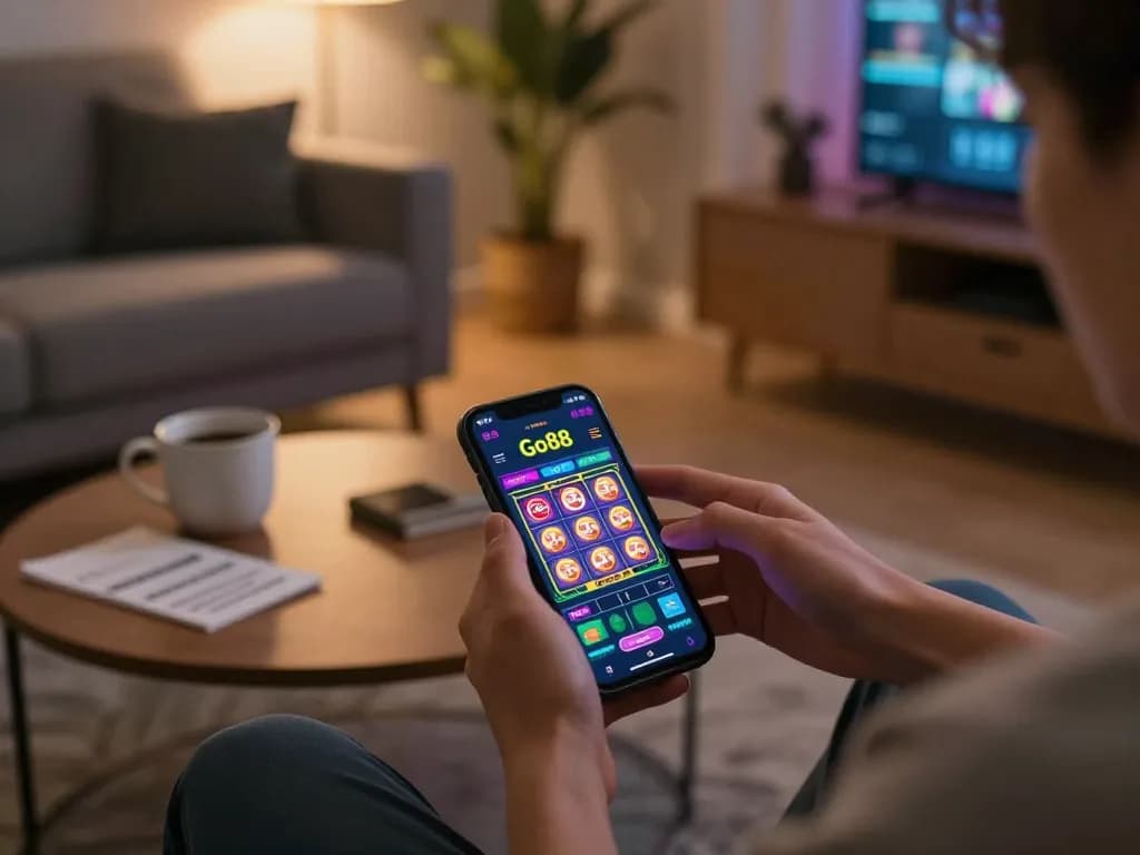 Tham gia ứng dụng casino Go88 trên điện thoại thông minh trong một không gian ấm cúng tại nhà