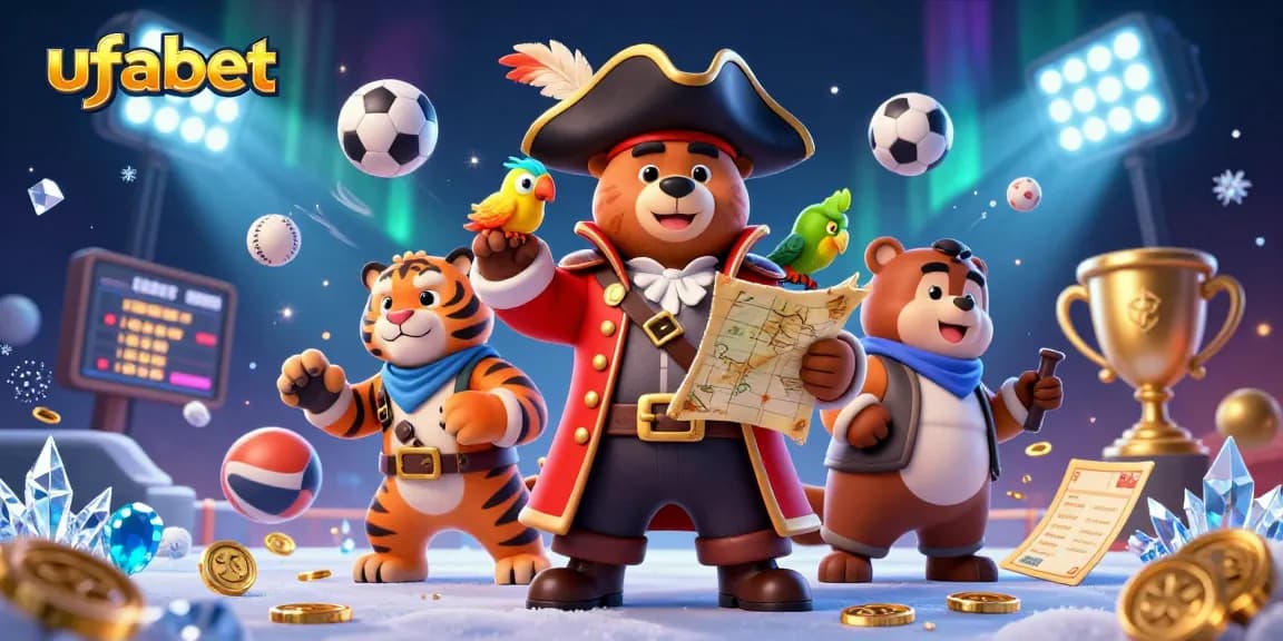 Experience ufabet's thrilling sports betting adventure with dynamic game elements and vibrant characters.