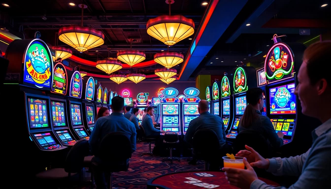 Erlebe neue casino bonus ohne einzahlung in einem farbenfrohen Casino-Setting.