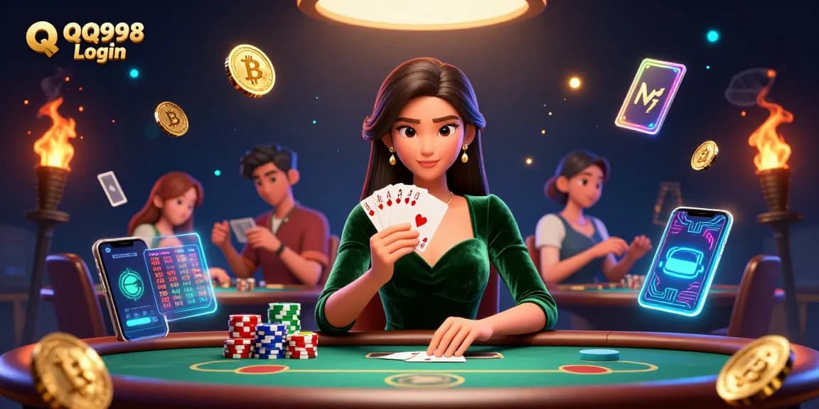 Engage with QQ998 Login, unlocking exciting gaming opportunities at the luxury poker table.