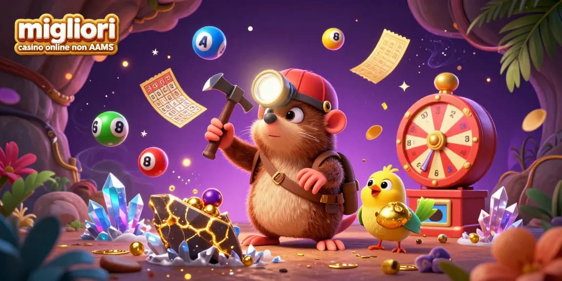 Esplorando il tesoro nei migliori casino online non AAMS con personaggi vivaci ed elementi di gioco dinamici.