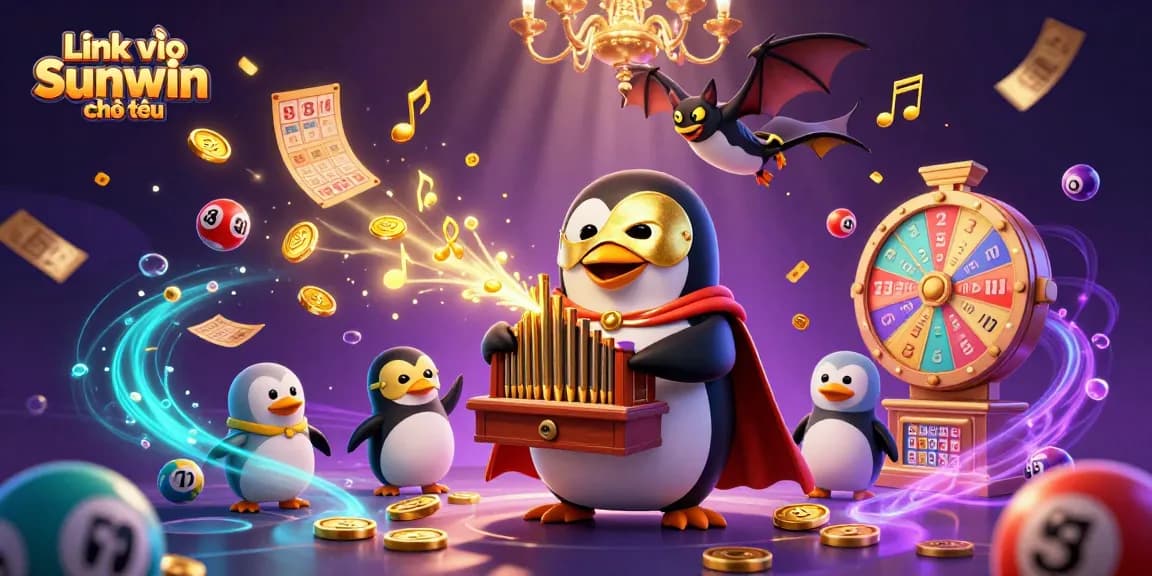 Experience the thrill of winning with Link vào Sunwin chính thức in this lively casino scene featuring colorful lottery elements.
