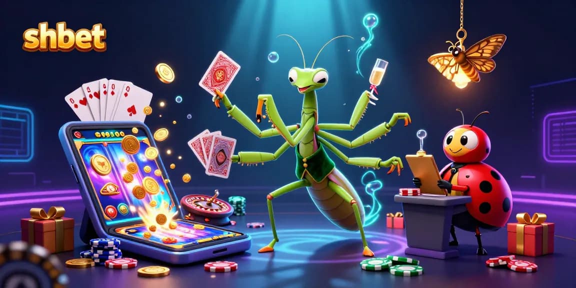 Engage in winning strategies at shbet featuring a lively casino scene with unique gambling characters.