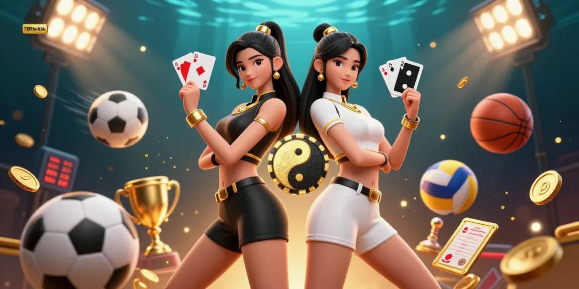 Bet with 789betlol through exciting action featuring twin Asian women in a dynamic casino setting.