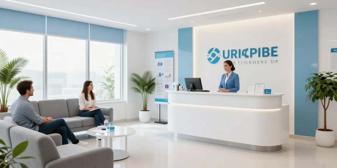 Hair transplant Turkey clinic reception area with patient care focus and professional healthcare environment.