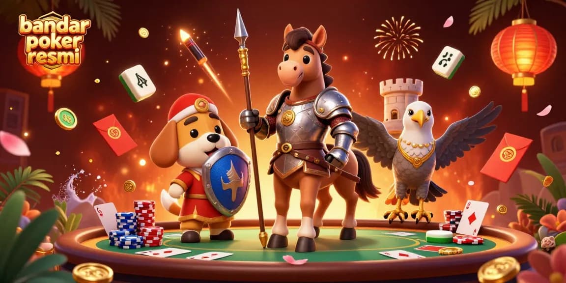 Experience excitement at bandar poker resmi with vibrant casino elements and engaging characters.