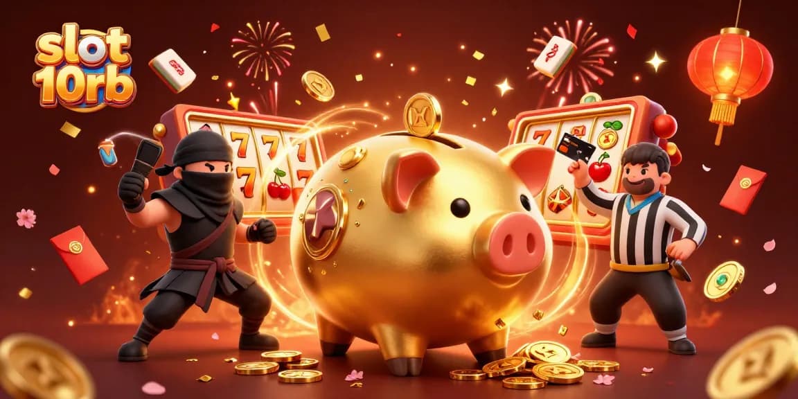 Engage with slot 10rb's thrilling jackpot chances in a vibrant casino scene, showcasing vibrant characters.