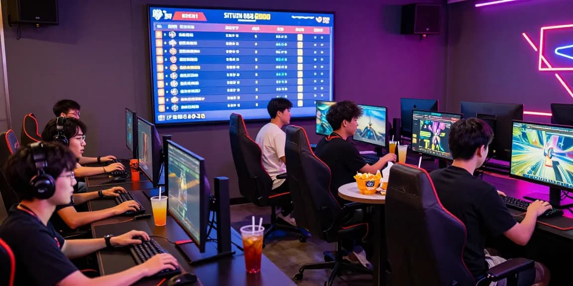 SITUS NAGA2000 gaming hub with players enjoying top games in a vibrant setting.