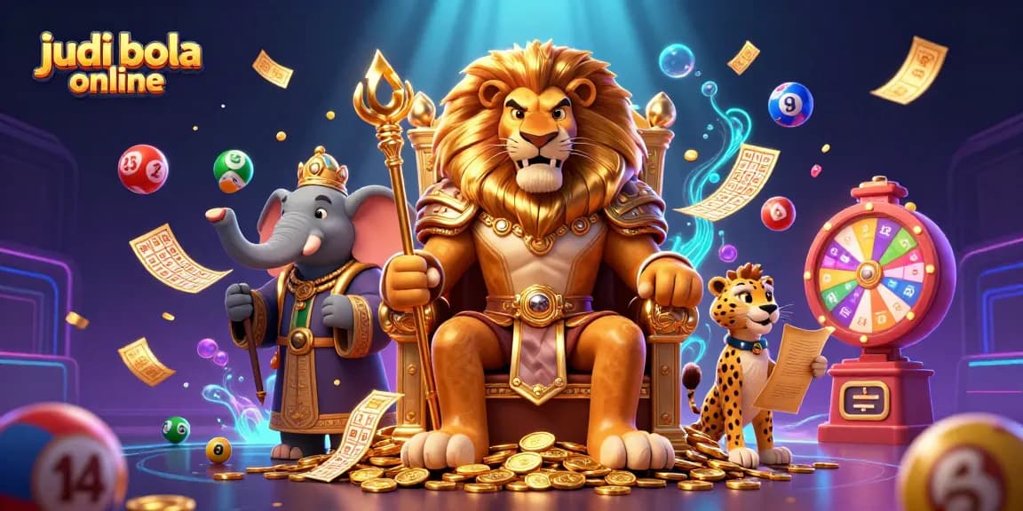 Engage in judi bola online excitement with our vibrant casino illustration featuring a lively scene.