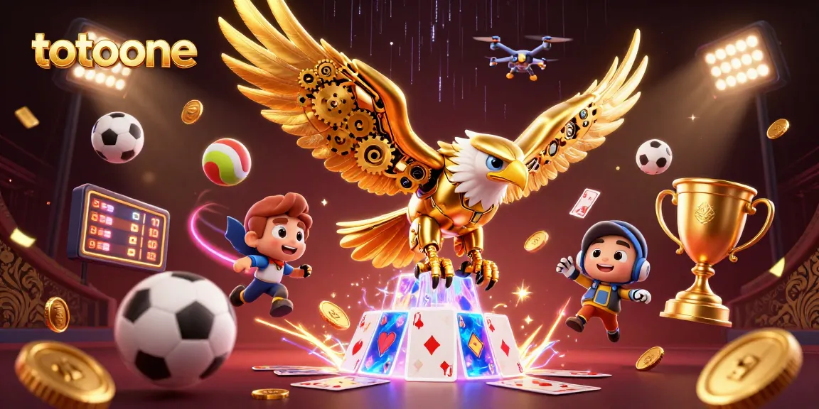 Menangkan pengalaman bermain totoone dengan ilustrasi 3D menarik dari permainan dan trofi berkualitas.
