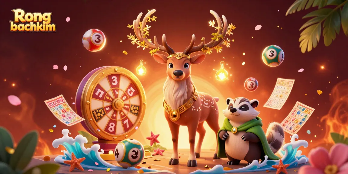 Engage with Rong bachkim's thrilling lottery action featuring vibrant number balls and dynamic visuals.