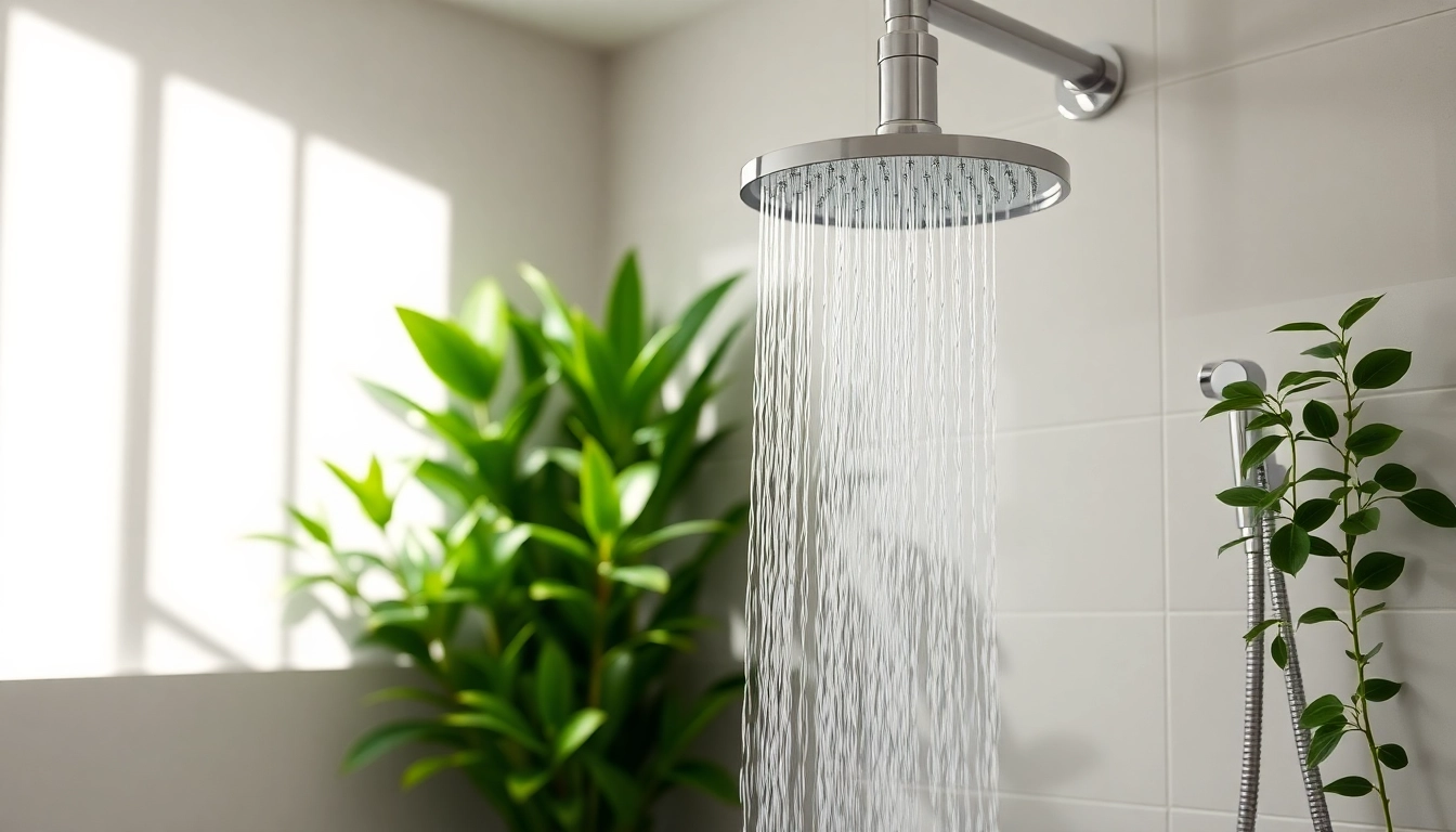 Discover an elegant showers au design featuring modern fixtures and tranquil setting.