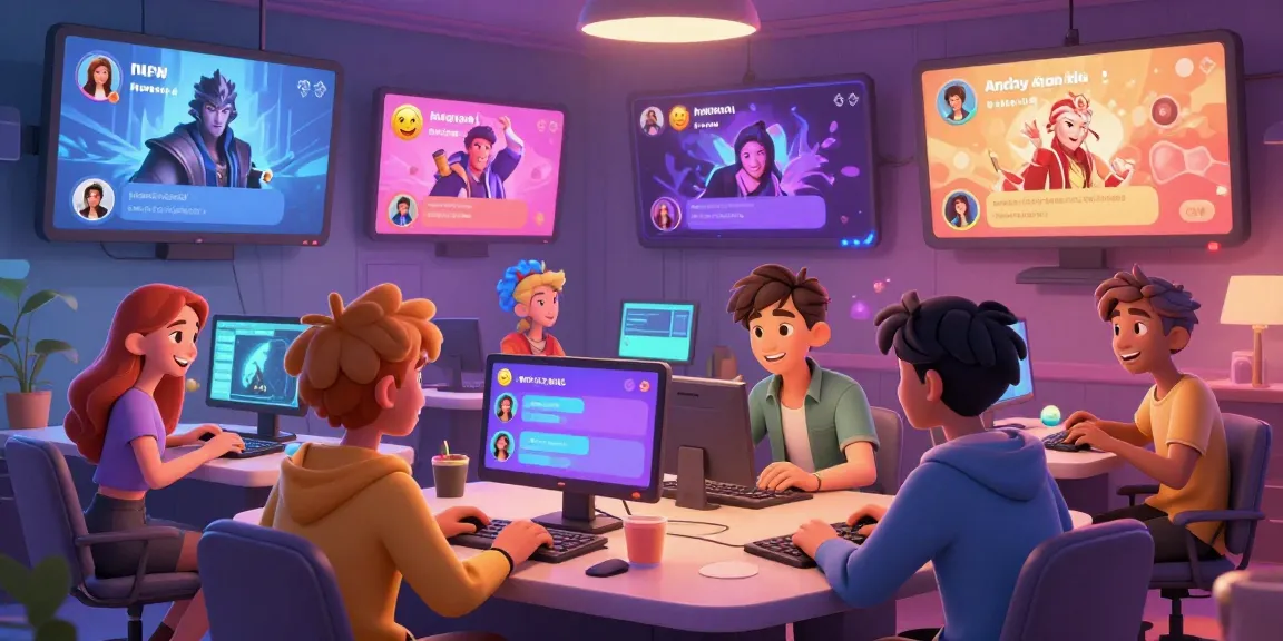 Engaging online NSFW chat AI interaction among diverse characters in a vibrant digital chat room.