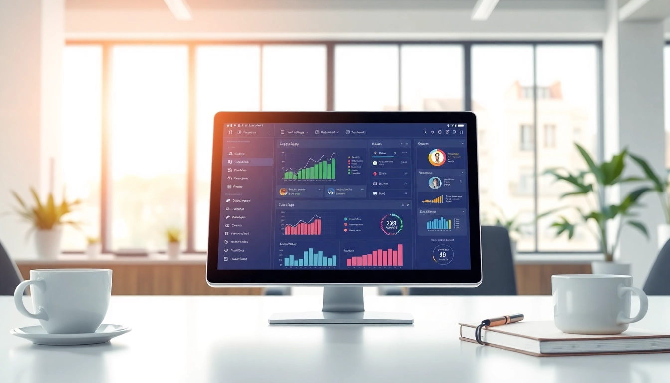 Engaging interface for enterprise assistant saas showcasing analytics in a modern workspace.