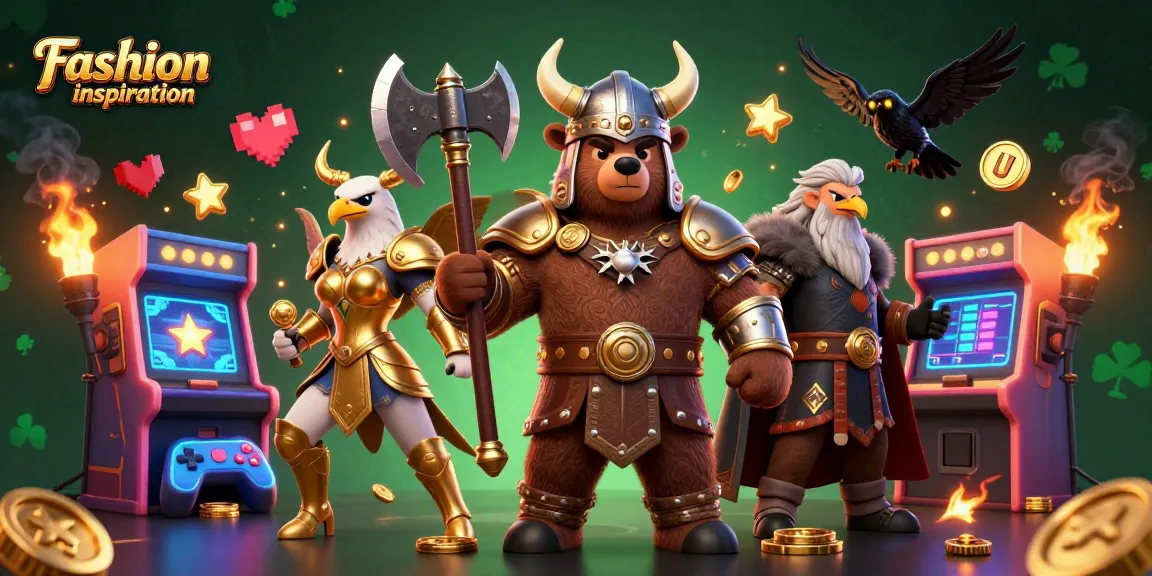 Experience Fashion inspiration in a vibrant casino scene with Viking characters and dynamic gaming elements.