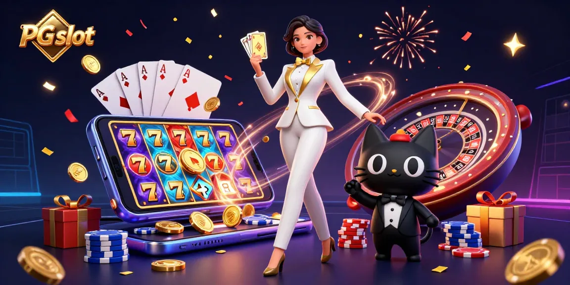 Experience the thrill of PG slot games with vibrant casino elements and dynamic characters.