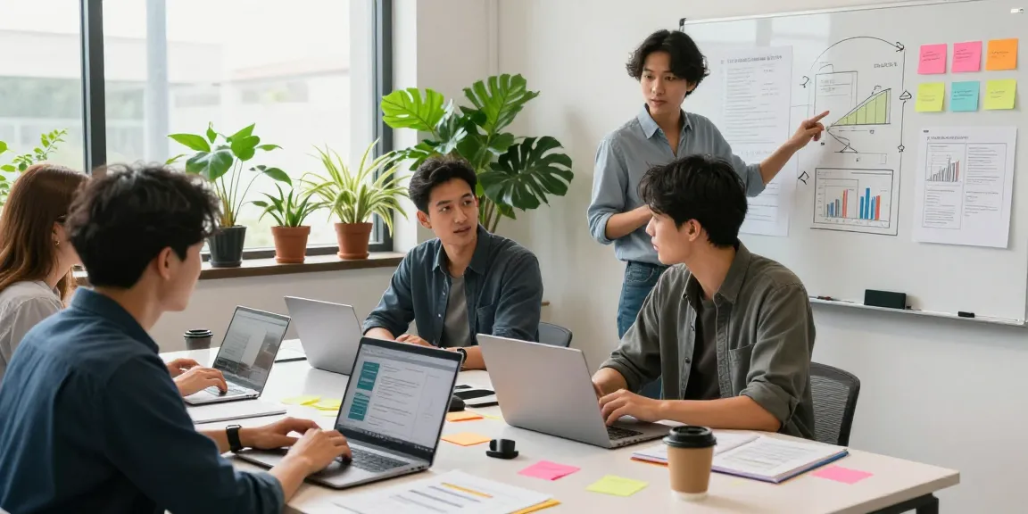 Entrepreneurs collaborating in a vibrant workspace, illustrating the essence of https://www.startsomethingpc.com and startup culture.