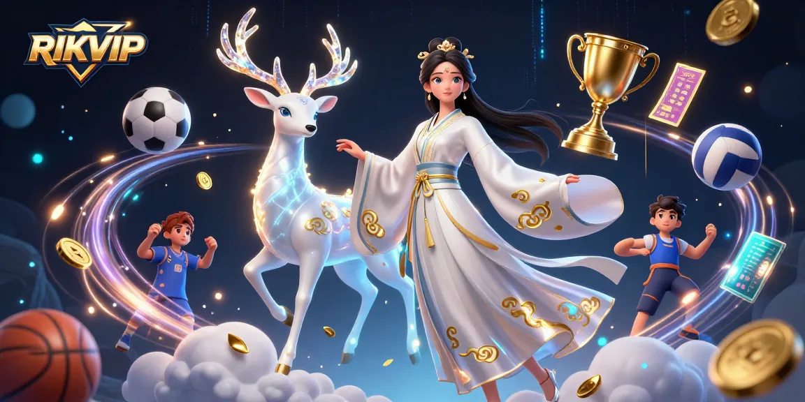 Experience thrilling betting action at RIKVIP Casino with lively characters and exciting game elements.