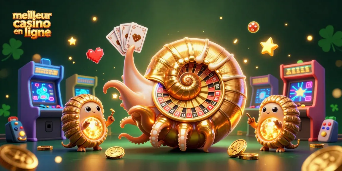 Découvrez le meilleur casino en ligne avec un nautilus géant, des cartes et des machines à sous colorées.