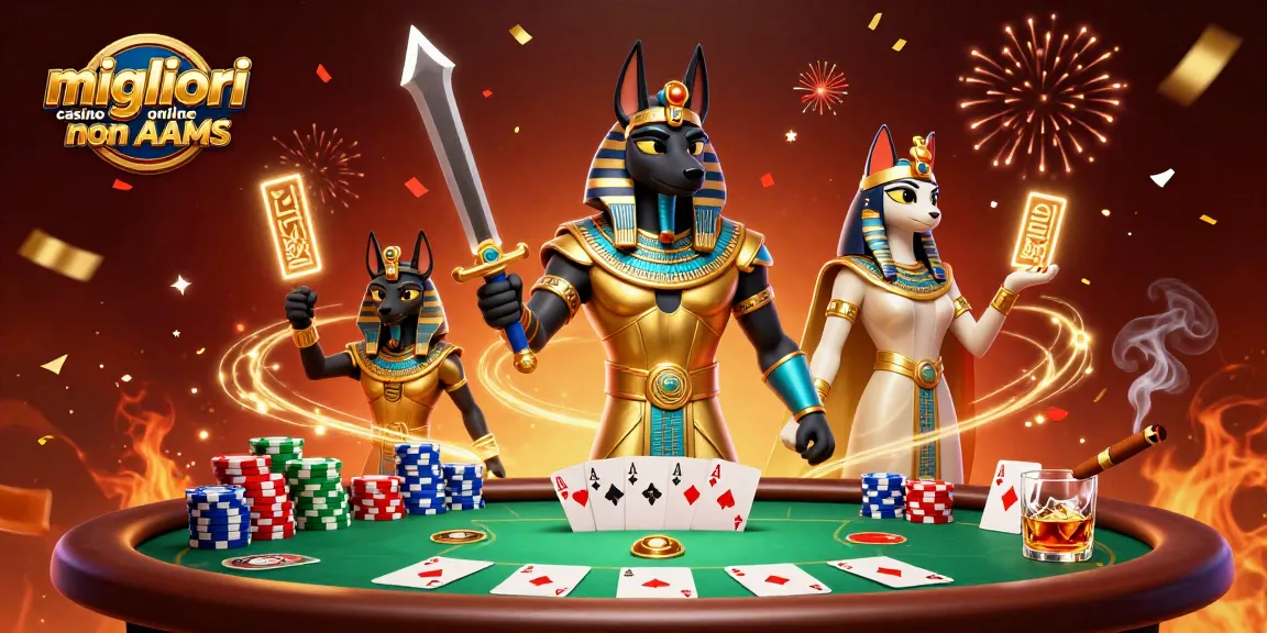 Vivi l'emozione nei migliori casino online non AAMS con fiches da poker e personaggi.