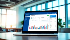 Optimize your engagement with the Facebook SMM panel interface, showcasing analytics and vibrant graphs.