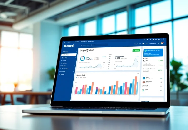 Optimize your engagement with the Facebook SMM panel interface, showcasing analytics and vibrant graphs.