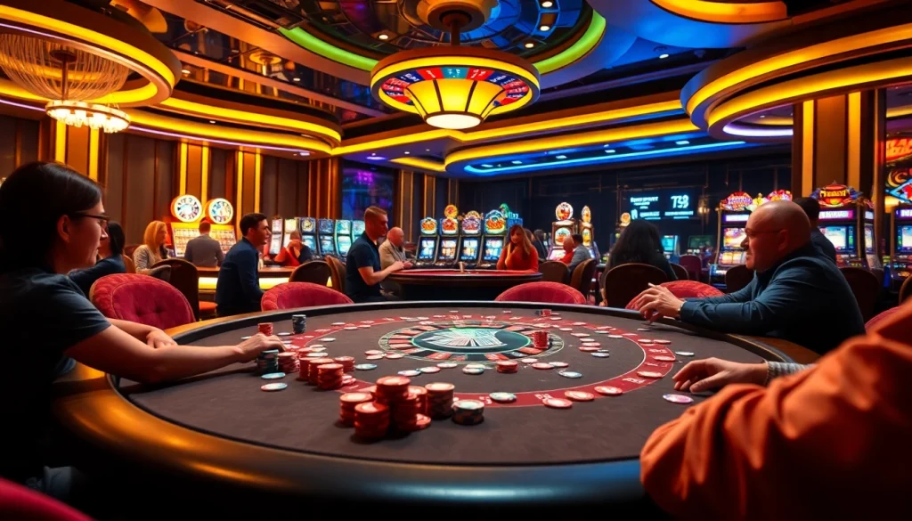 Enjoying high-stakes poker at https://xx88.boats/, featuring vibrant chips and lively players.