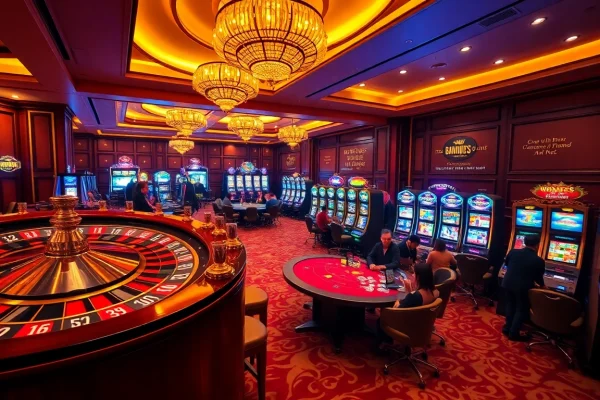 Engage with mm88 video at a bustling casino, capturing roulette spins and card shuffles.
