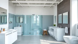 Sonni sanitär GmbH bietet hochwertige Badprodukte in einem modernen Ausstellungsraum an.