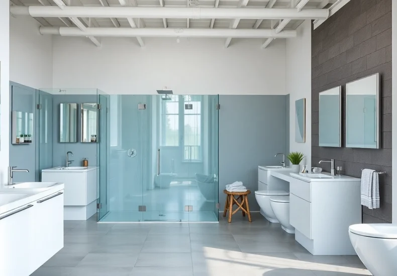 Sonni sanitär GmbH bietet hochwertige Badprodukte in einem modernen Ausstellungsraum an.