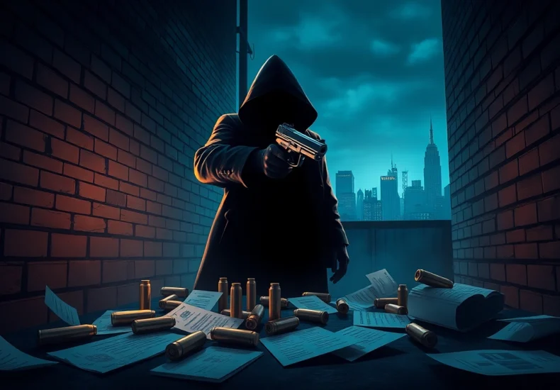 Engaging cover for Politics Thieves and Bullets featuring suspenseful urban crime scene