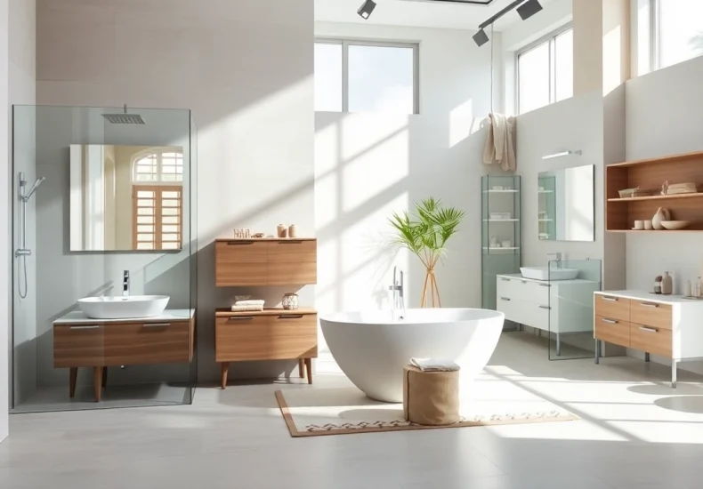 Sonni sanitär GmbH bietet stilvolle Badezimmerprodukte in modernem Ambiente an.