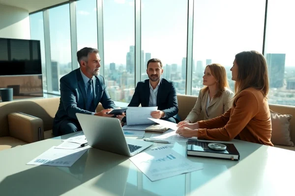 Engaging consultation on investment management San Antonio with financial advisor and clients.