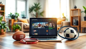 Bet on the best sportsbooks Brazil with a modern setup showcasing betting options.