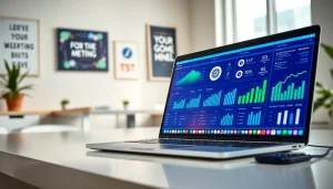 Visualizing the benefits of an smm reseller panel with analytics displays in a modern workspace.