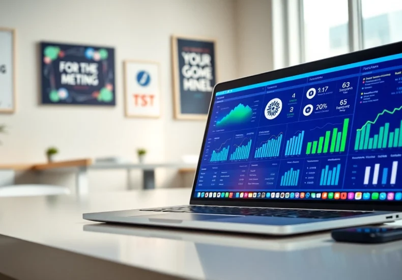 Visualizing the benefits of an smm reseller panel with analytics displays in a modern workspace.