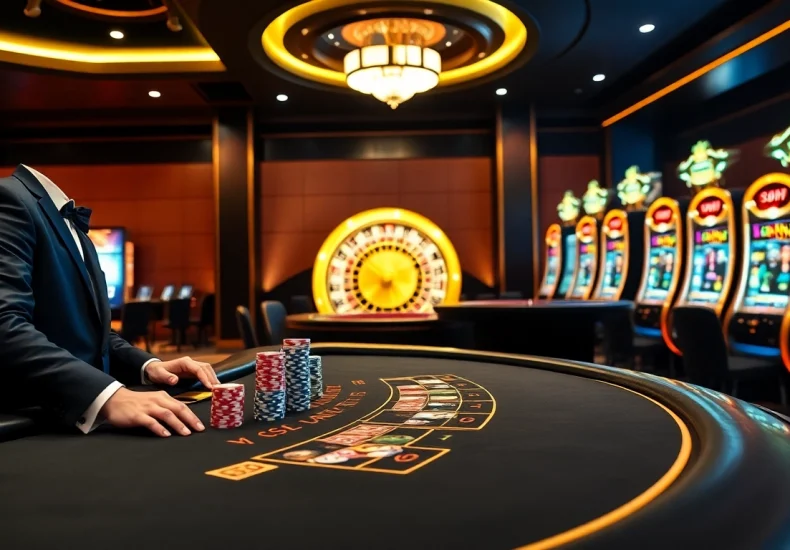 Experience the excitement of 23win's online casino with professional dealers and vibrant gambling action.