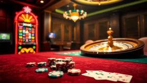 Experience exciting poker action at XX88 with vibrant chips and cards.