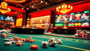 Experience thrilling gameplay at https://f168.today/ with exciting casino tables and vibrant poker chips.