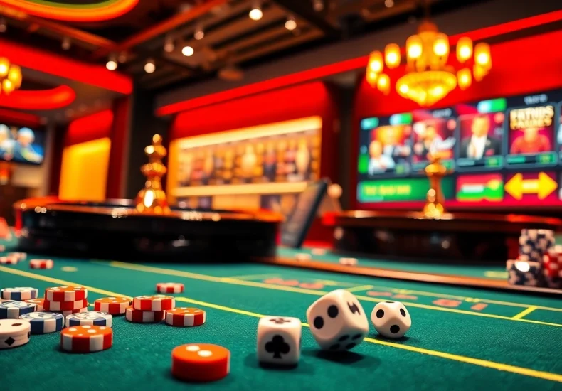 Experience thrilling gameplay at https://f168.today/ with exciting casino tables and vibrant poker chips.