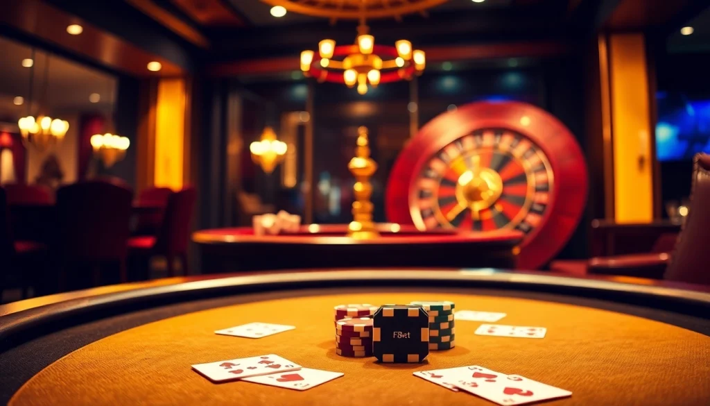 Experience the thrill of F8Bet with exciting poker action at a luxurious casino table.