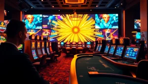 Experience thrilling gameplay at Canadian casinos online with a vibrant virtual casino environment.